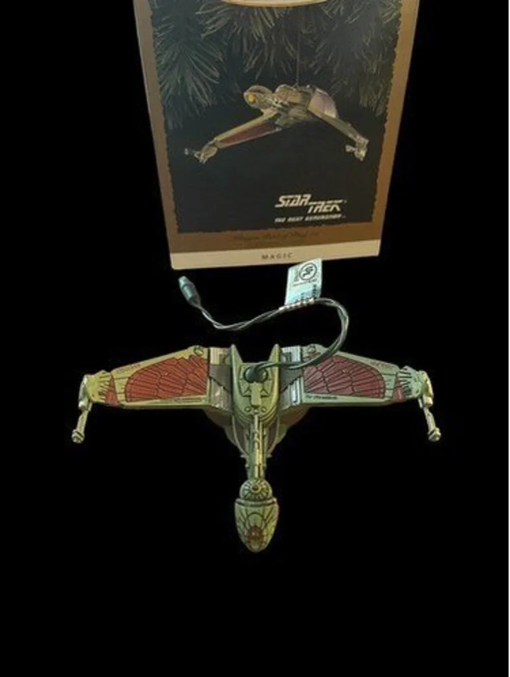 Hallmark Keepsake Star Trek The Next Generation Klingon Bird of Prey Magic Light